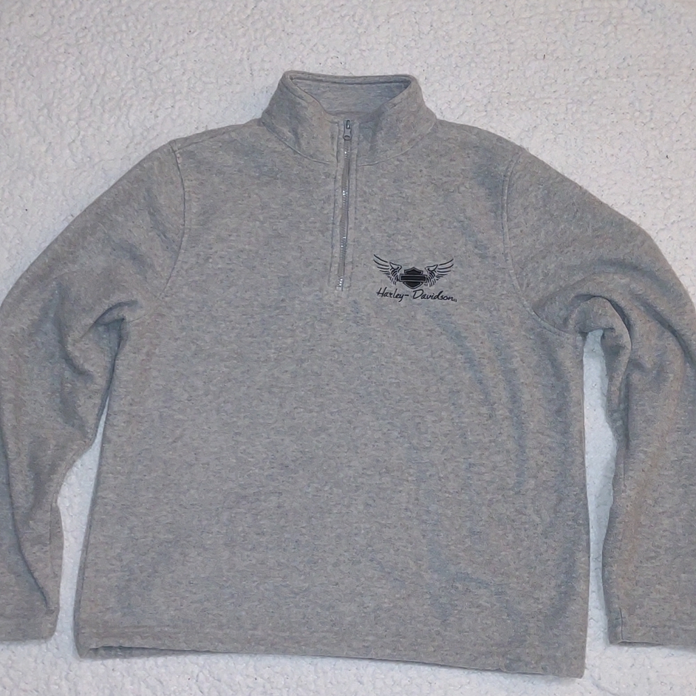 Harley Davidson 1/4 Zip Fleece Top Size S